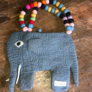Gorgeous Elephant Purse. Felted Wool. Handmade.